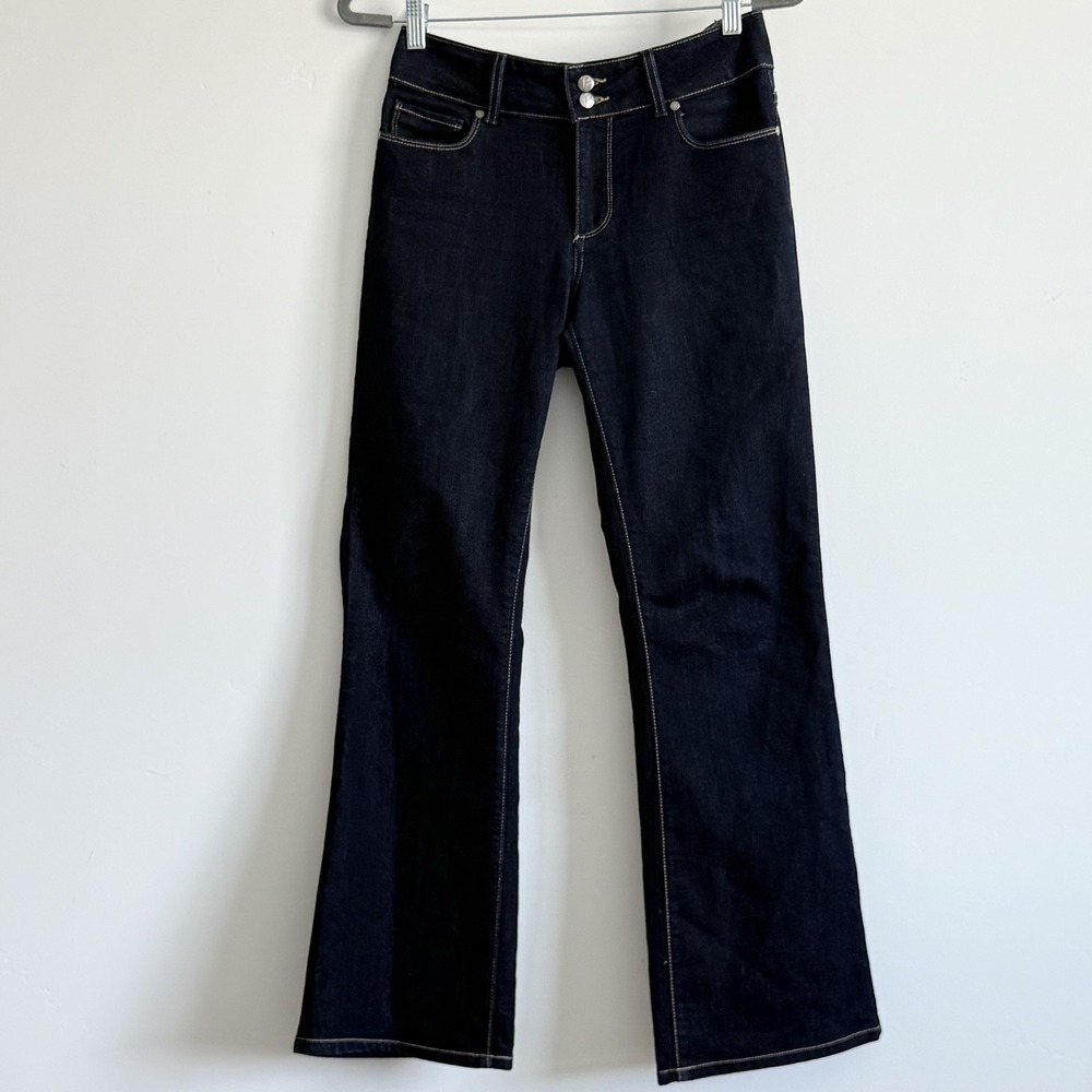 Paige Premium Flare Blue Jeans Size 30x29 Dark Hidden Hills Scandi Classic NEW